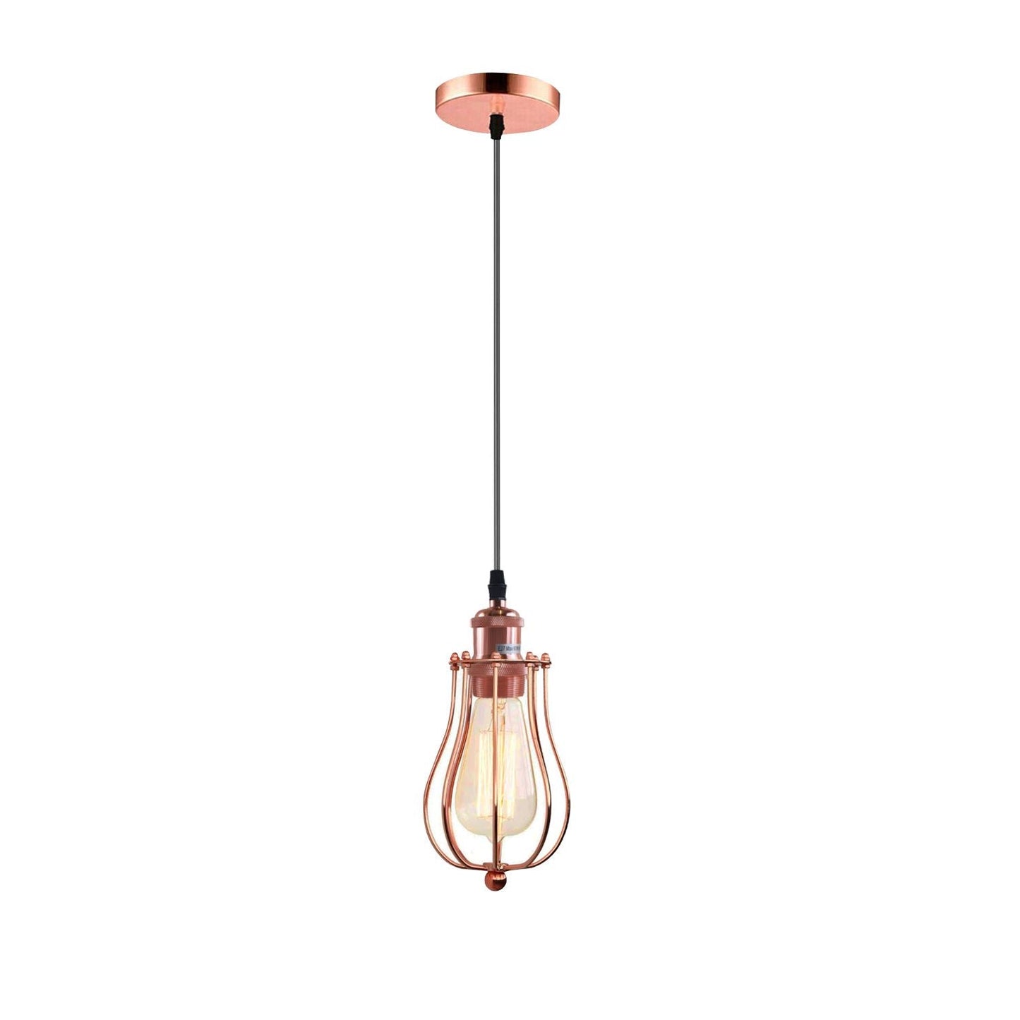 Ceiling Rose Balloon Cage Hanging Pendant Lamp Holder Light Fitting Lighting Kit UK