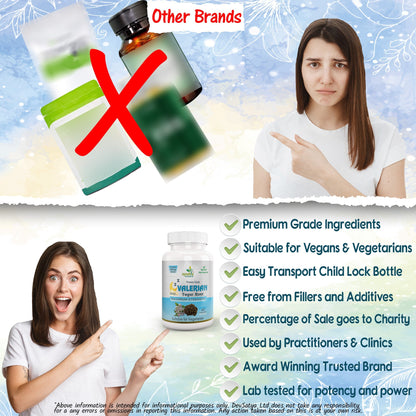 Ayushya Valerian Capsules (Tagar) Restful Sleep Support - Vegan, Gluten Free, Non-GMO, 60 Capsules