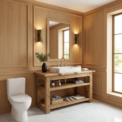 Venti Live Edge Vanity Solid Wood With Storage