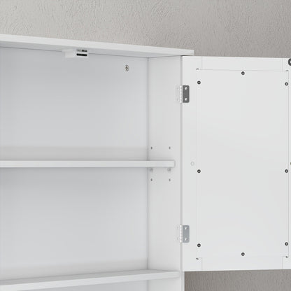 kleankin Bathroom Wall Storage Cabinet - White