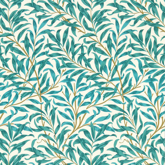 Willow Bough Teal Wallpaper