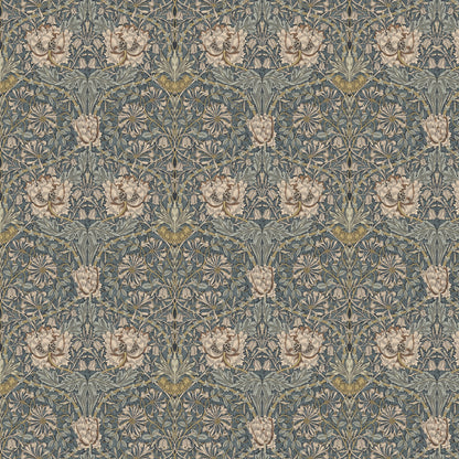 William Morris Honeysuckle Steel Fabric