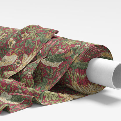 Strawberry Thief Crimson Fabric