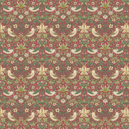 Strawberry Thief Crimson Fabric