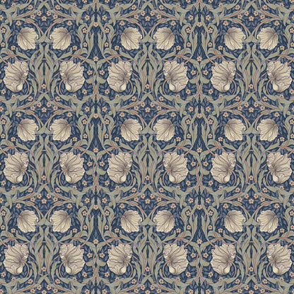 William Morris Pimpernel Navy Fabric