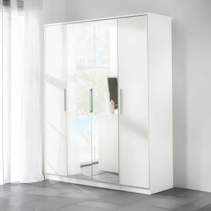 Topline Robe with two Mirrors 4 Door - White
