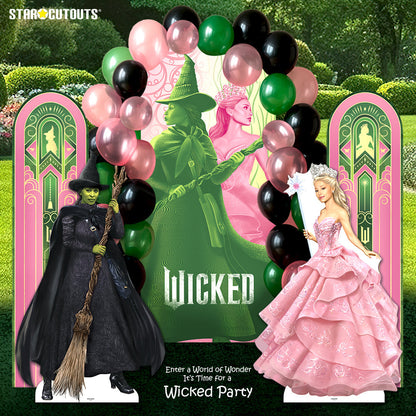 SC4619 Wicked Glinda and Elphaba Logo Backdrop Single  Cardboard Cut Out Height 185cm