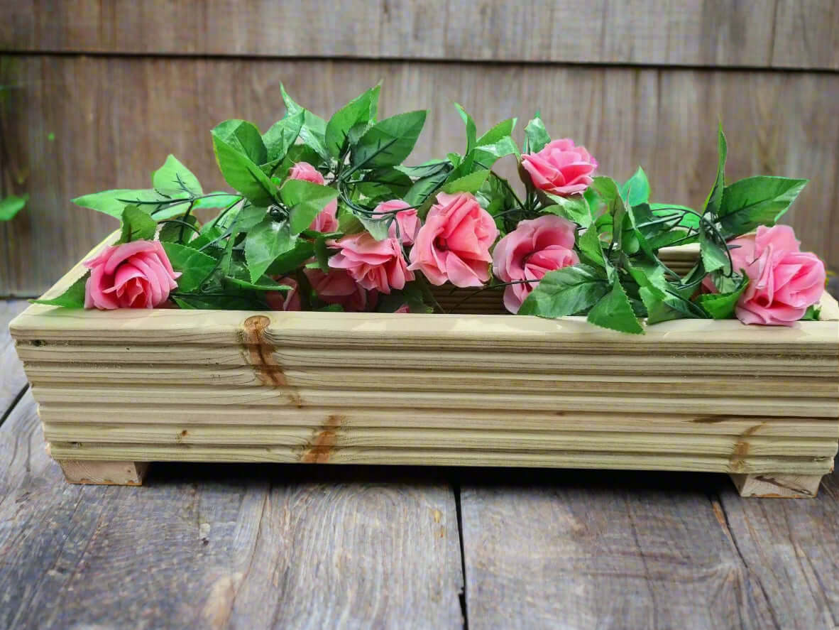 22cm Wide Wooden Decking Planters