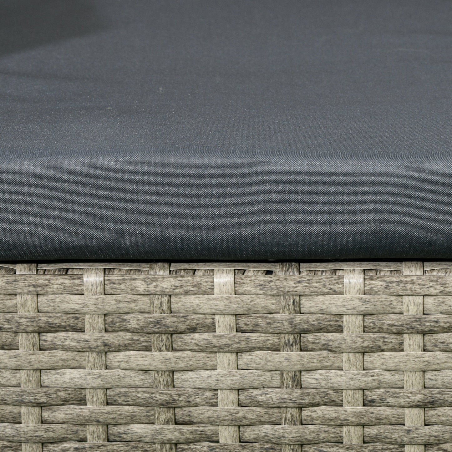 Outsunny Two-Seat Rattan Chair, with Middle Table - Light Grey