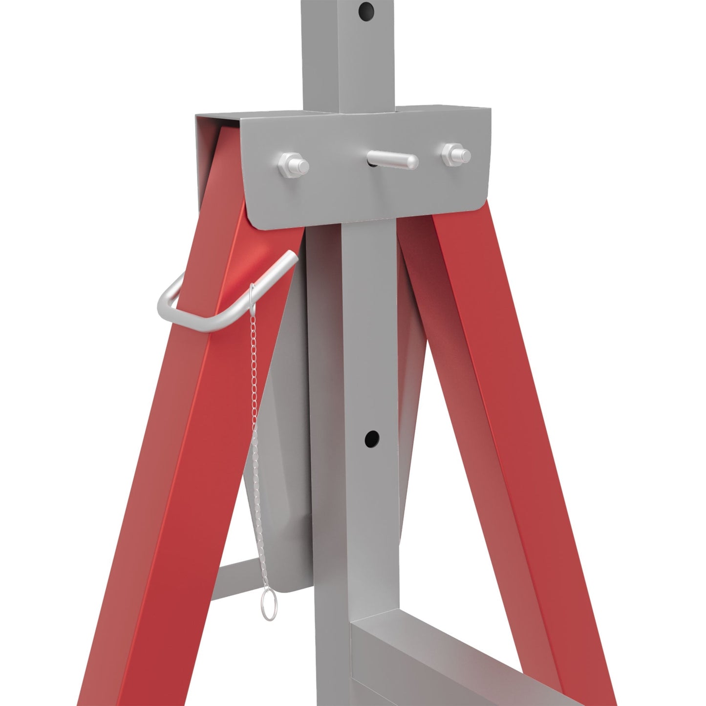 HOMCOM Set of 2 Adjustable Telescopic Builders Trestle, DIY Steel Work Bench Carpenter, Folding Saw Horse Tools Red