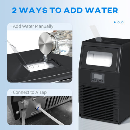 HOMCOM Commercial Ice Maker with 4kg Ice Storage - Black