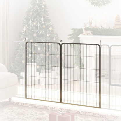 PawHut 2 Piece Dog Pen Expansion Pack for 100cm High Animal Pen with 3 Connecting Stakes