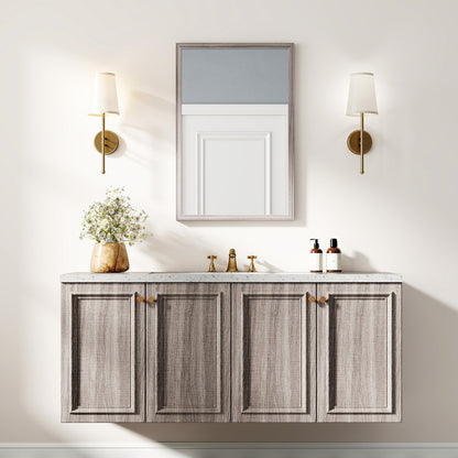 HOMCOM Wall Bathroom Mirror, 40 x 60 cm Wall-Mounted Mirror for Living Room, Bedroom, Hallway, Grey