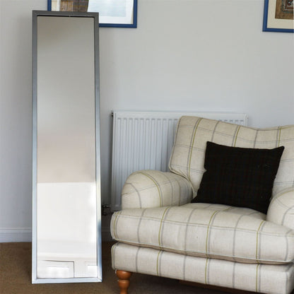 137cm x 35.5cm Silver Square Full-Length Mirror