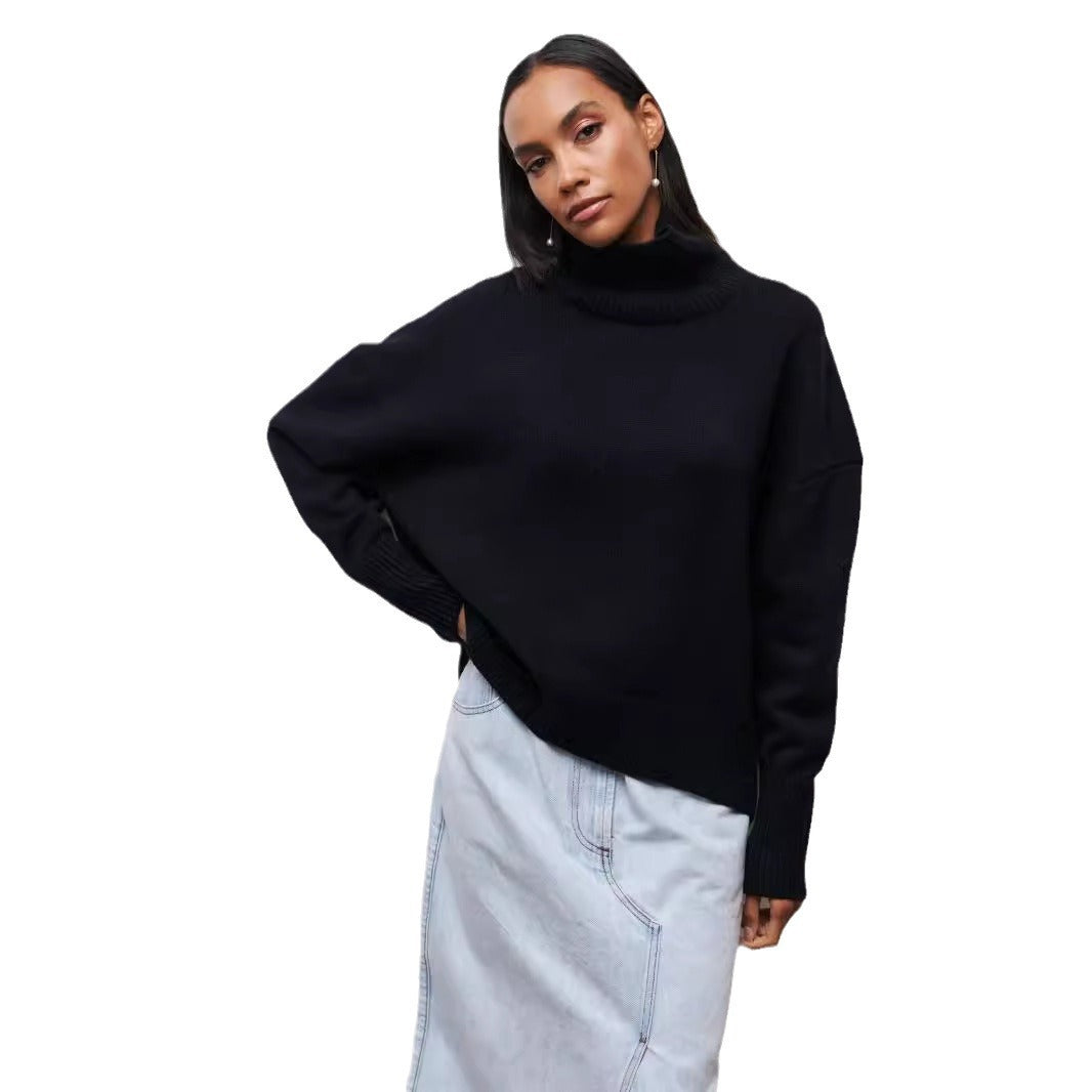Women's Turtleneck Sweater - Soft Long Sleeve Pullover for Winter | Premium Knit Top