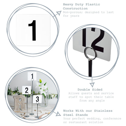 Plastic Table Numbers - 1 to 25