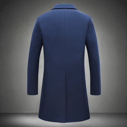 Mid-length Coat Men's Slim Handsome Woolen Coat