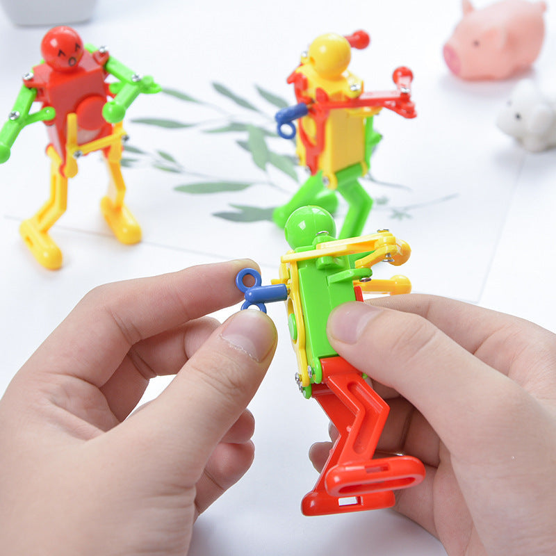 WindUp Dancing Robot Toy – Clockwork Gymnastics Novelty Fidget Toy for Kids