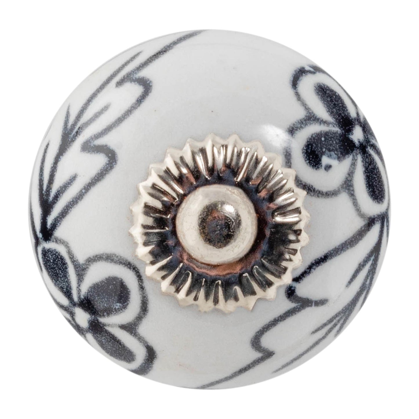 Round Geometric Ceramic Cabinet Knob