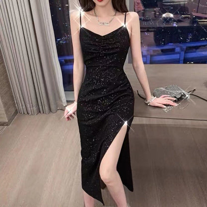 Slim Fit Slimming French Strap Dress Women