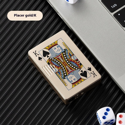 Poker Card Metal Windproof Straight Forward Creative Personalized Lighter