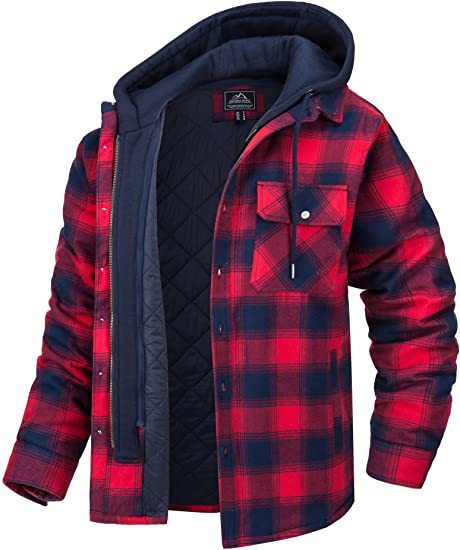 The Winter Layer – Men’s Plaid Hooded Padded Coat