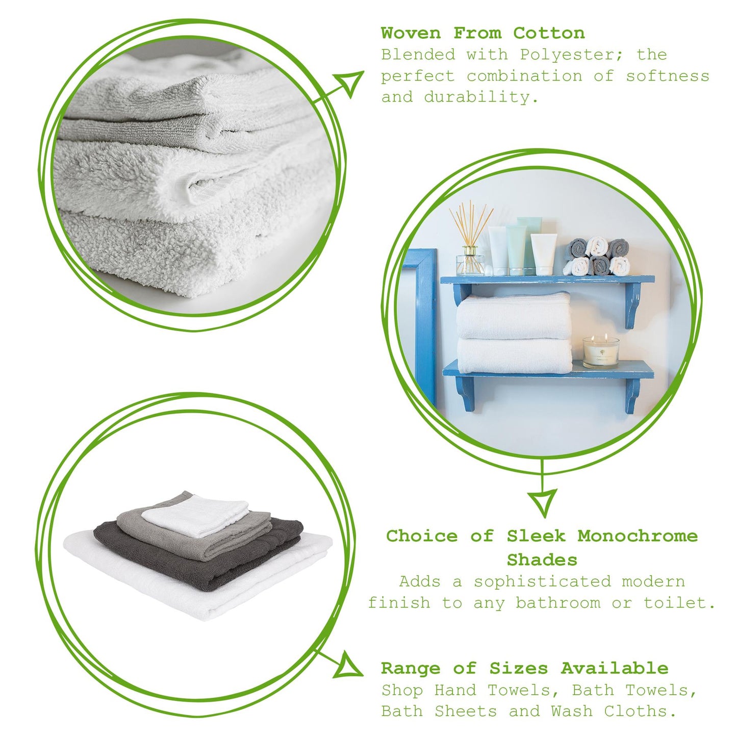 6pc Cotton Towels Set