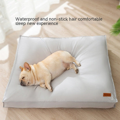 PawComfort Waterproof Pet Bed – Dog & Cat Sleeping Mat with Sofa Bolster