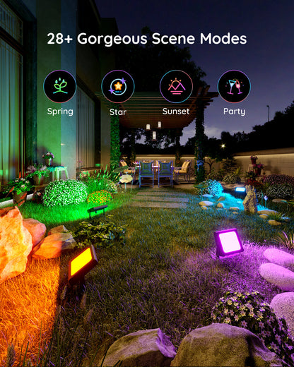 GOVEE RGBICWW LED SMART FLOOD LIGHT 4PCS