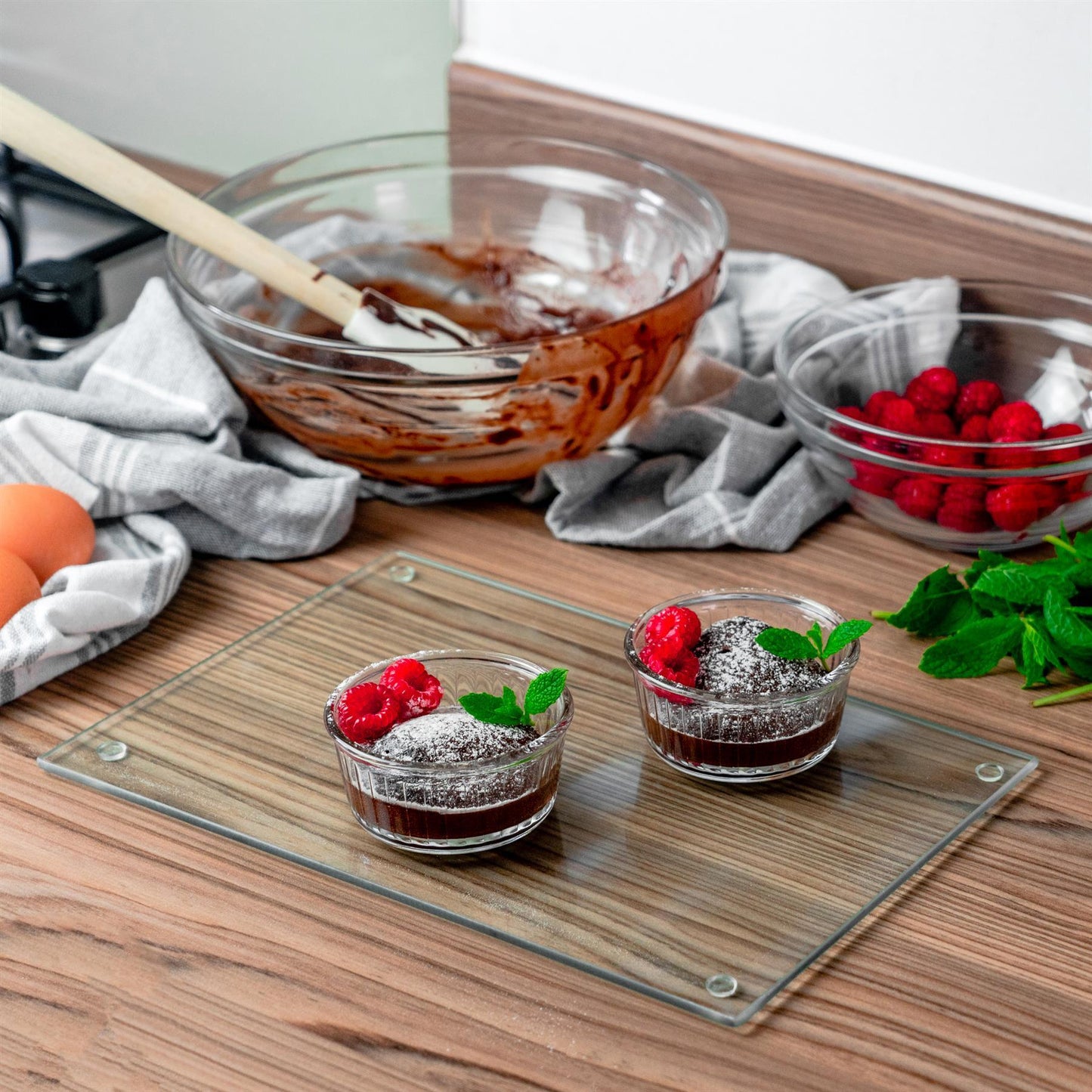 30cm x 20cm Glass Chopping Board