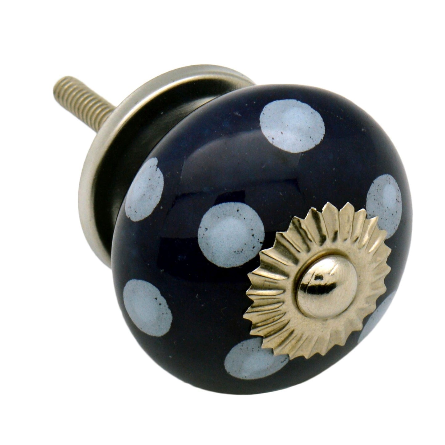Round Spot Ceramic Cabinet Knob