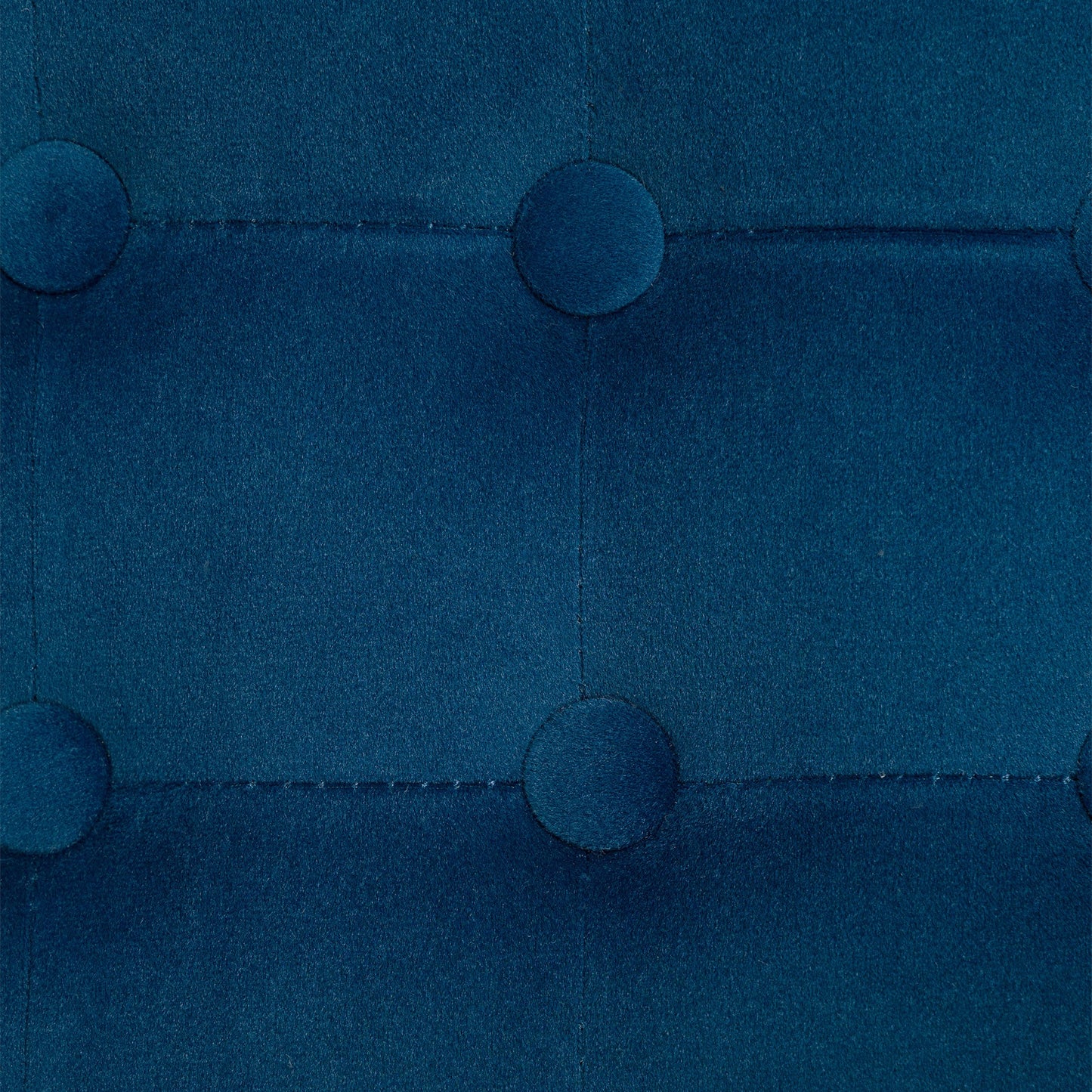 HOMCOM Velvet-Feel Square Ottoman - Blue