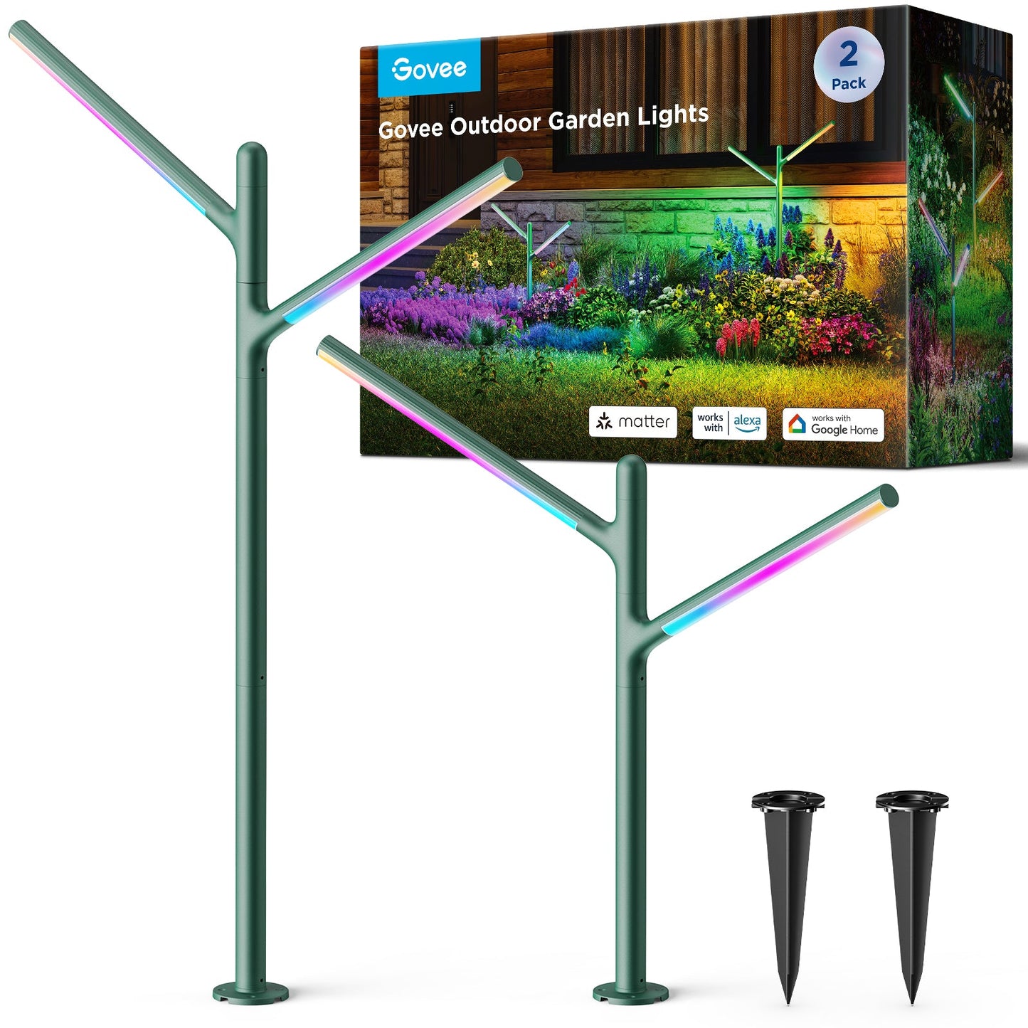 GOVEE RGBICWW GARDEN LIGHTS (2 PACK)