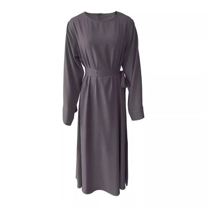 Plus Size Lace Up Muslim Women's Dress