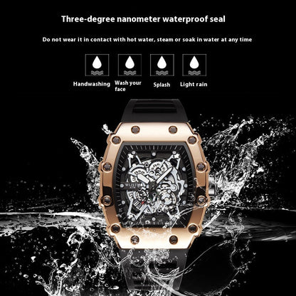 Large Dial Luminous Barrel-shaped Men's Watch