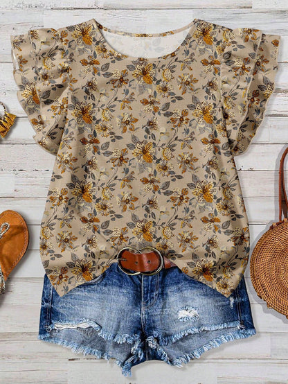 Women's Floral Print Casual Shirt Women's Summer