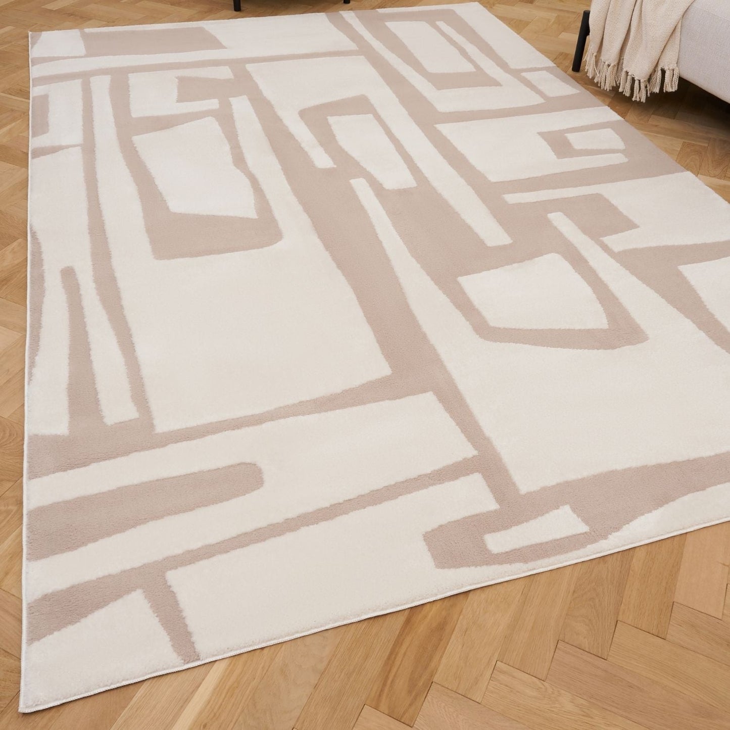 Loft Abstract Beige Rug