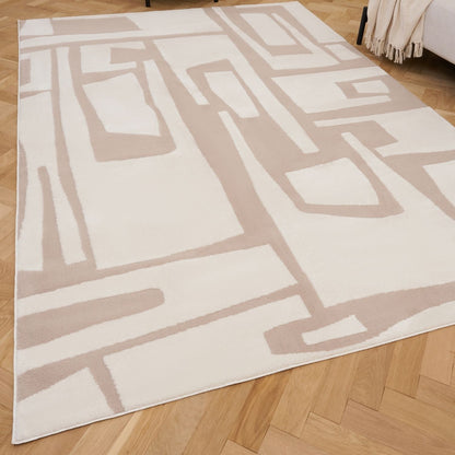 Loft Abstract Beige Rug