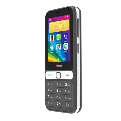 TTfone TT280  Simple 4G Dual SIM Bar Phone with Android, 2.8" Touchscreen, Keypad, 2MP Camera, USB-C - Easy to Use Unlocked Mobile (with USB Cable and EE Sim Card)