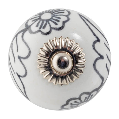 Round Geometric Ceramic Cabinet Knob