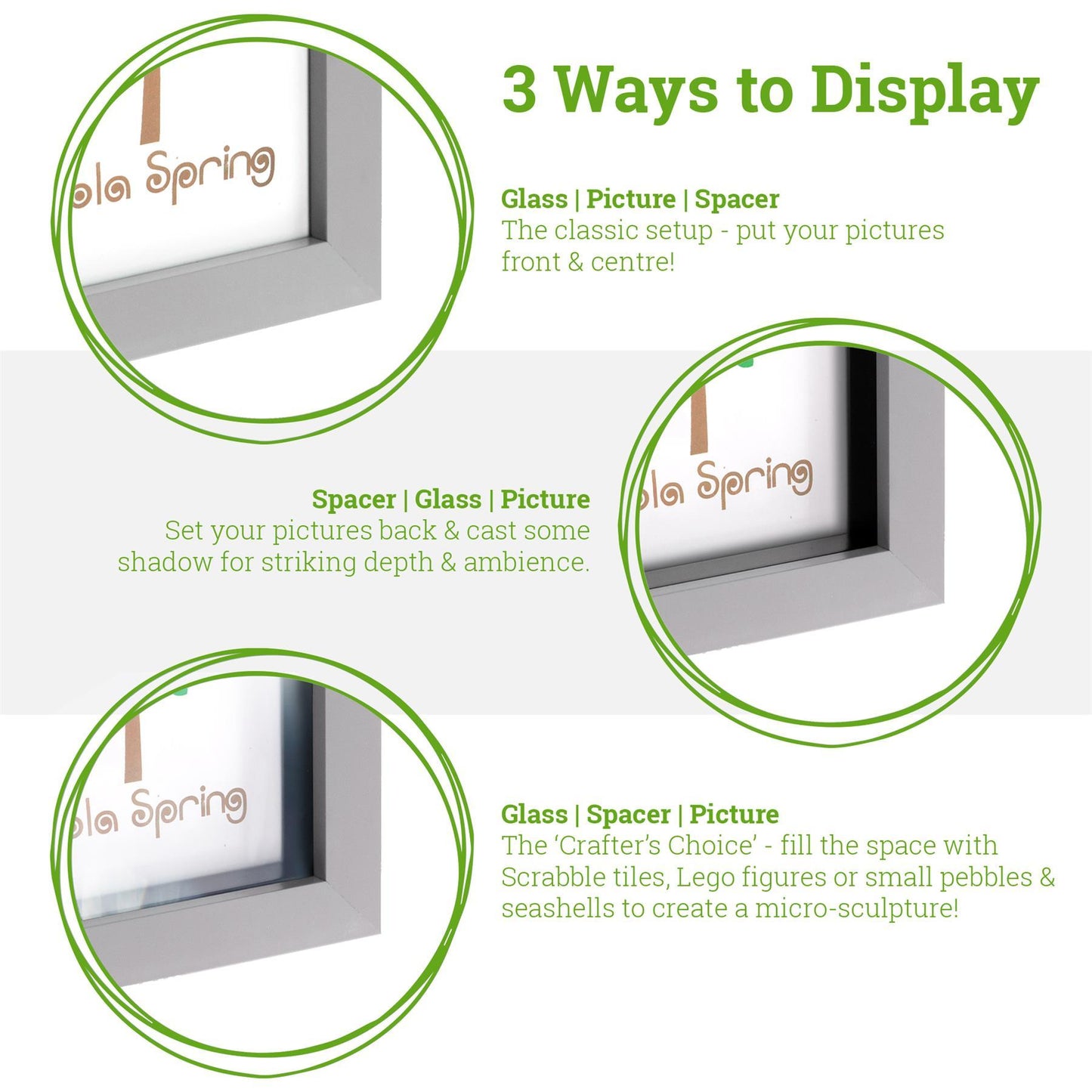 8" x 12" (A4) 3D Deep Box Photo Frame