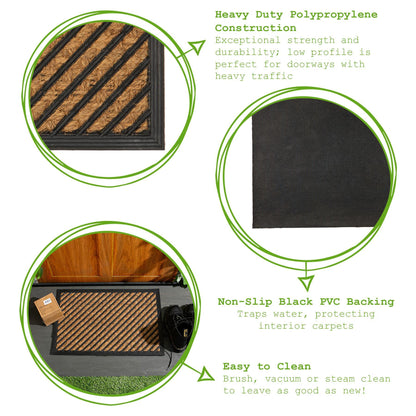 60cm x 40cm Diagonal Heavy Duty Door Mat