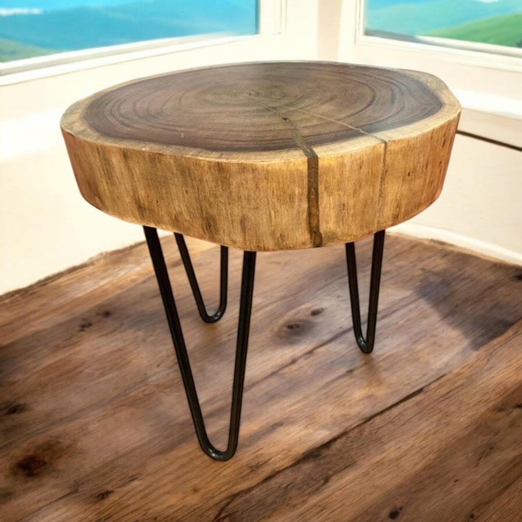 Elegant and Durable 40CM Wooden Round Stool - Solid Wood Construction with Smooth Finish Functional and Decorative Use for Home, Kitchen, or Living Room Seating