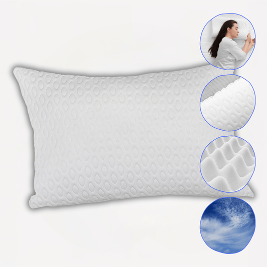 Air Flow Unique Luxury Hotel Quality Pillow Premium Fibre Filling for Superior Comfort and Support by OLIVIA ROCCO