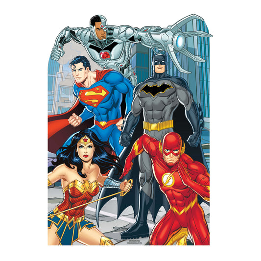 SC886 Justice League Stand-In Animated Child Size Cardboard Cut Out Height 135cm