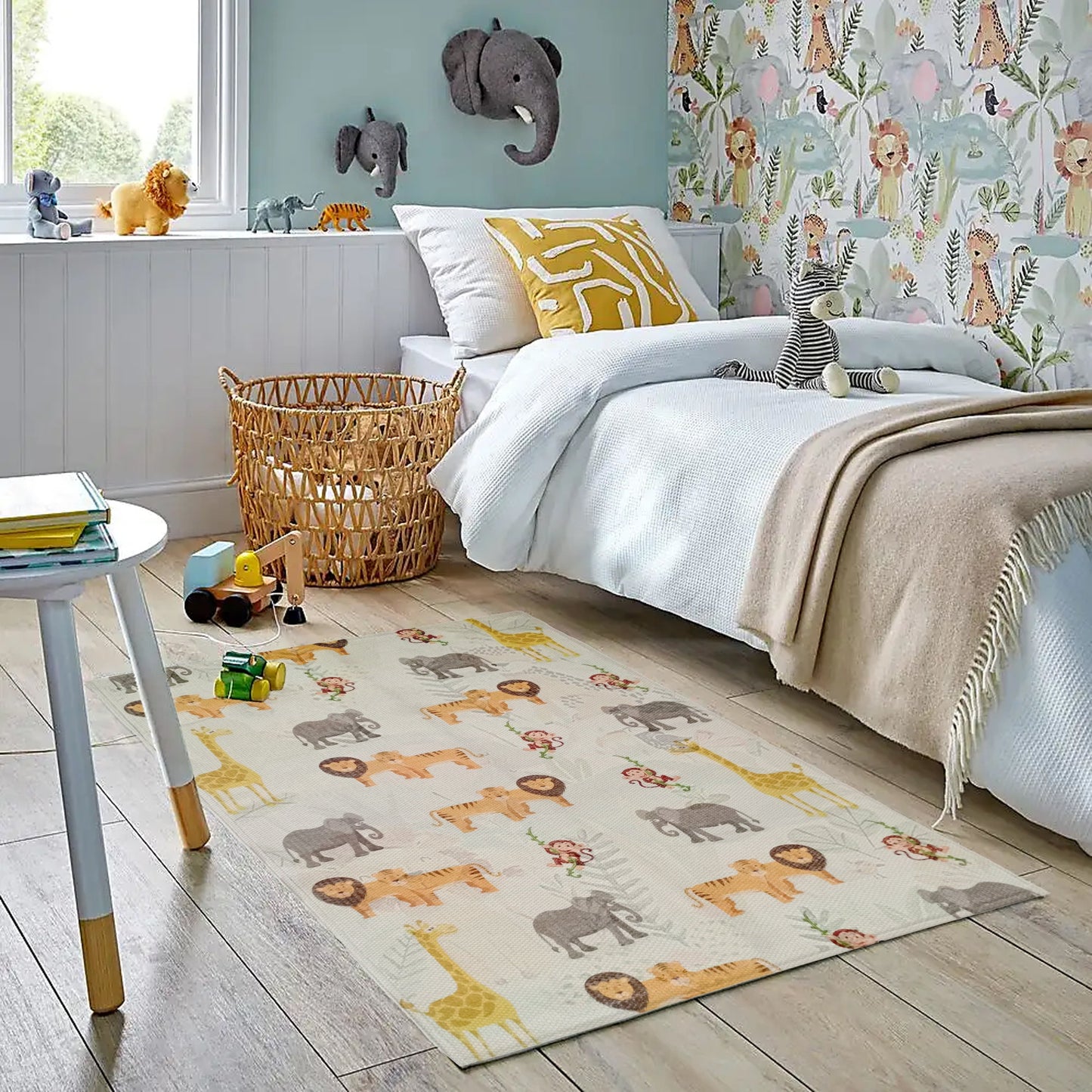 Animal Printed Rug Safari Modern Non-Slip Soft Durable Floor Rug