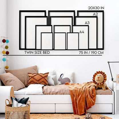 Animal wall art for Nursery | set of 3 wall art prints