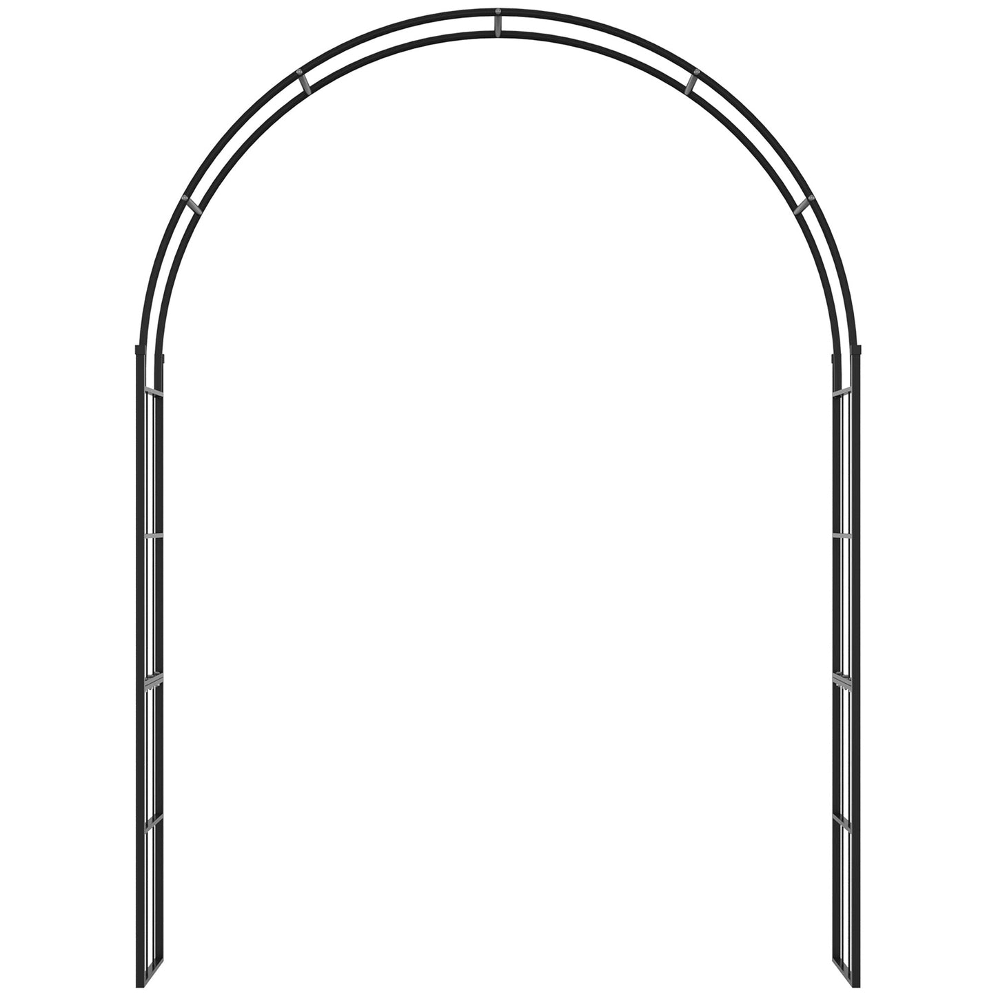 Outsunny 223cm Garden Arch Trellis, Outdoor Wedding Arbor for Ceremony for Climbing Roses, Vines and Plants