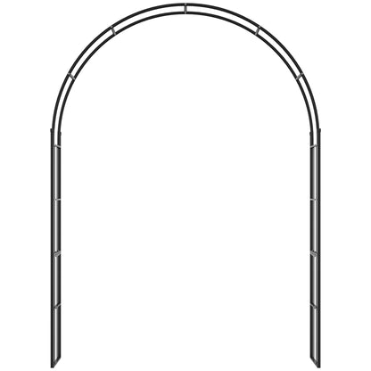Outsunny 223cm Garden Arch Trellis, Outdoor Wedding Arbor for Ceremony for Climbing Roses, Vines and Plants