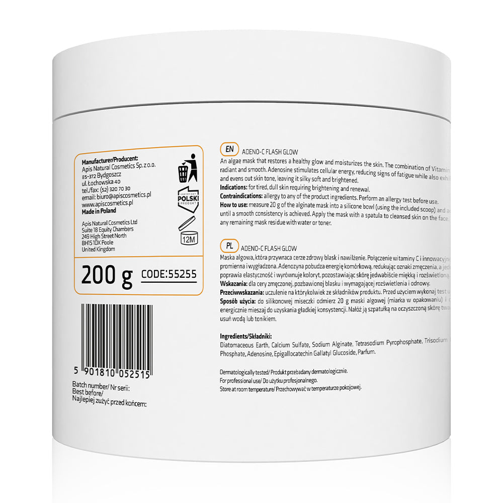 ADENO-C Flash Glow - Brightening Algae Mask with vitamin C & adenosine 200g